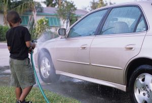 Don't play in the water or wash your car during a heat wave!