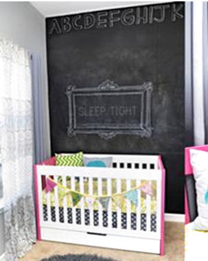 chalkboard wall paint painting technique black alphabet bulletin board baby nursery large