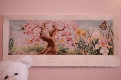 Babies Nursery Decor on Cherry Blossom Wall Decorating Baby Nursery Decorations
