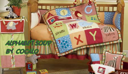 Baby Color Themes on Bedding Education Baby Bedding Sets Letters Graphics Primary Colors