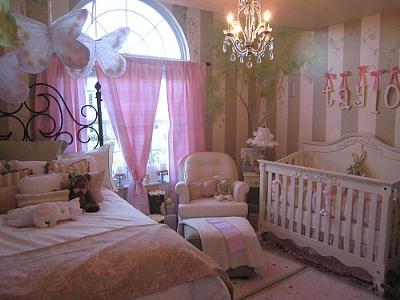 Girl Room Decorating Ideas on Elegant Pink And Green Butterfly Nursery Decor Ideas For A Baby Girl