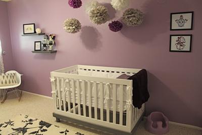 Baby Room  on Our Baby Girl S Purple  Grey And White Feminine