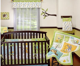 Cute Cartoon Baby Looney Tunes Nursery Stuff Wall Decorations and Crib ...