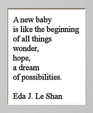 Inspirational baby quote about hopes and dreams