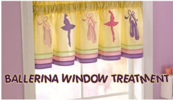 ballerina curtains window treatments valance ballet slipper