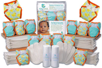 Save money by purchasing a complete newborn cloth diaper set