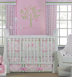 Nursery Decorating Ideas  Girls on Nursery Decorating Ideas Bird House Crib Bedding Sets Decor Decorating