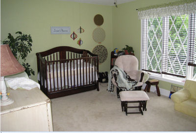 Our baby boy, Carter's, Brown and Green Baby Nursery Decor