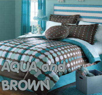 chocolate brown and aqua blue bedding comforter sets polka dots stripes