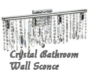 Swarovski crystal bathroom wall sconce