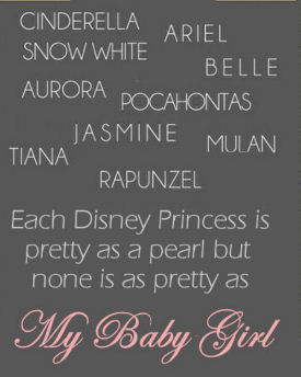 A Long List of Disney Princesses for a Girl's Nursery Wall