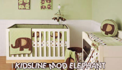 Cheap Baby Bedding on Green And Chocolate Brown Neutral Baby Crib Bedding Set Elephant