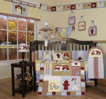 Baby Firefighter, Fire Truck and Fireman Nursery Theme Decorating 