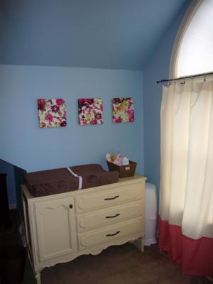 Our Baby Girl's Cozy Blooms Nursery w Floral Wall Decor