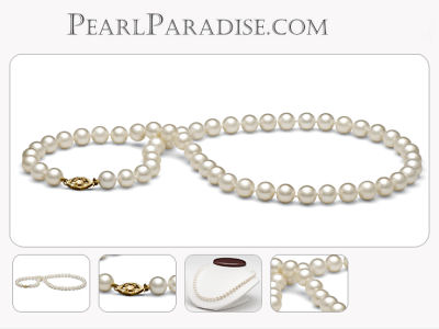 freshwater pearl necklace 14kt gold clasp