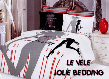 black white and red teenage girls bedding