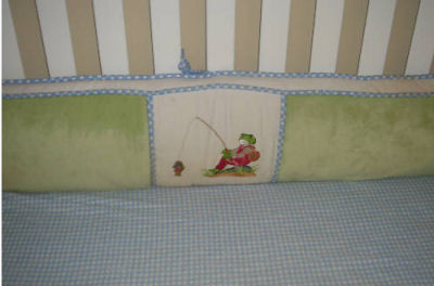 Fly Fishing Kelly Rightsell Frog Themed Baby Bed Bumper Pad 