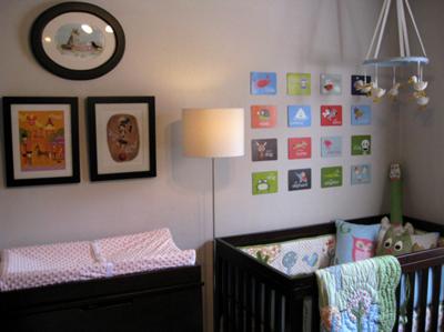 Greta's Funky Baby Nursery with Owl Decorations