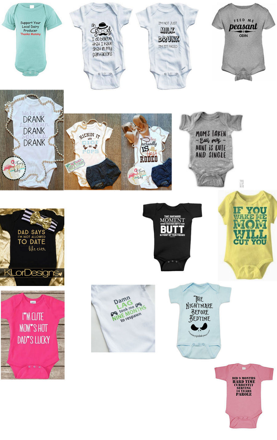 Crazy Funny Baby Onesies