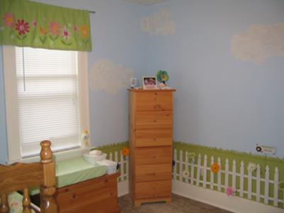 Cloud Mural Painting Ideas for the Baby Nursery Wall and Ceiling