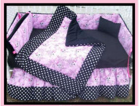 Gothic Skull Baby Bedding for a Punk Goth Nursery Theme