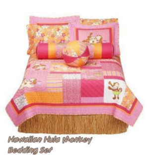 Hawaiian beach bedding monkey comforter set