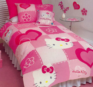 red heart fabric bedding hello kitty comforter sets