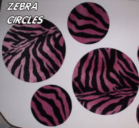 hot pink and zebra stripe wall decorations