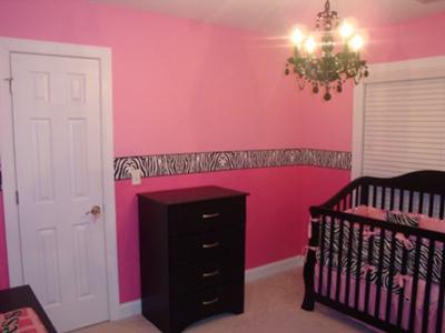 Hot Pink and Zebra Print Baby Girl Nursery - A Beautiful Black and 