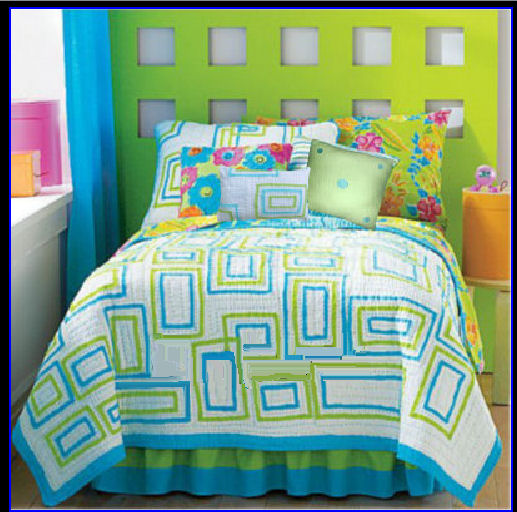lime green and turquoise blue bedding set comforter girls hot pink orange bedroom pictures
