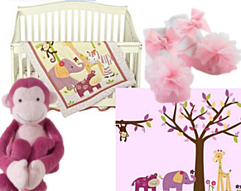 Monkey Baby Bedding on Pink Girl Monkey Business Bedding Pink Monkey Baby Bedding Crib