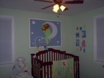 Neutral Moon and Stars Sesame Street Baby Nursery Theme