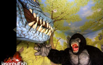 Custom Dinosaur Jungle Nursery Wall Mural