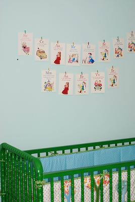  Baby Decorations on Owl Baby Nursery Theme Vintage Alphabet Wall Decor