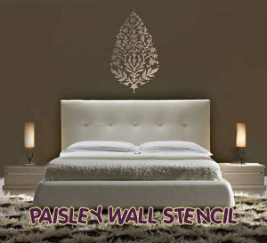 large paisley wall stencil decal sticker