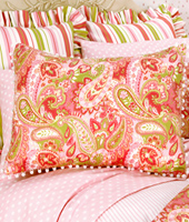 teen funky orange pink purple paisley sheets print fabrics design patterns bedding set