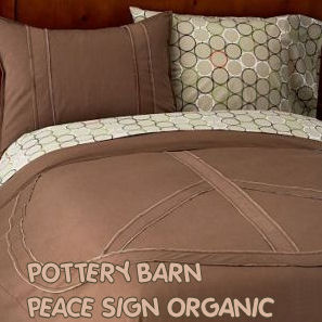 brown applique peace sign bedding set comforter quilt