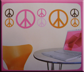 peace sign wall mural