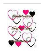 pink and wall wall decals hearts