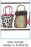 hot pink and black zebra cheetah wild animal print girls bedroom wallpaper border purses