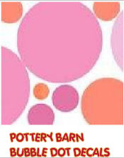 pink and orange polka dot decals stickers vinyl wall dots