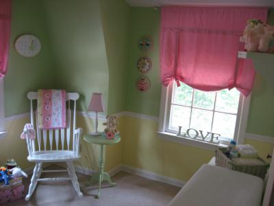 Fairy Garden Pink, Green and Yellow Nursery Decor