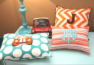 Orange and Blue Baby Muscle Car Nursery Theme