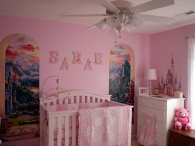 Princess Sarah's Castle Theme Baby Nursery in Pink
