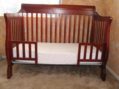 Simplicity Four in 1 Crib - Convertible Sleigh Baby Crib 