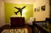 Lime Green and Black Airplane Baby Nursery Theme w Large Airplane Wall Decals