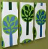 Baby Boy's Blue and Green Nursery Wall Decorations Made from Ikea Fabrics