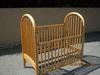 Natural Wood finish Simmons Little Folks Baby Crib with a Drop Side