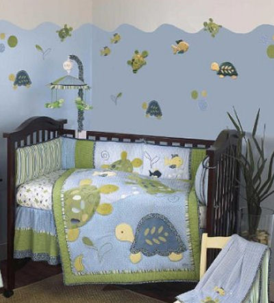 lavender turtle baby nursery crib bedding set frogs snails