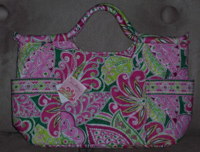 vera bradley pink pinwheel signature designer authentic bag purse
